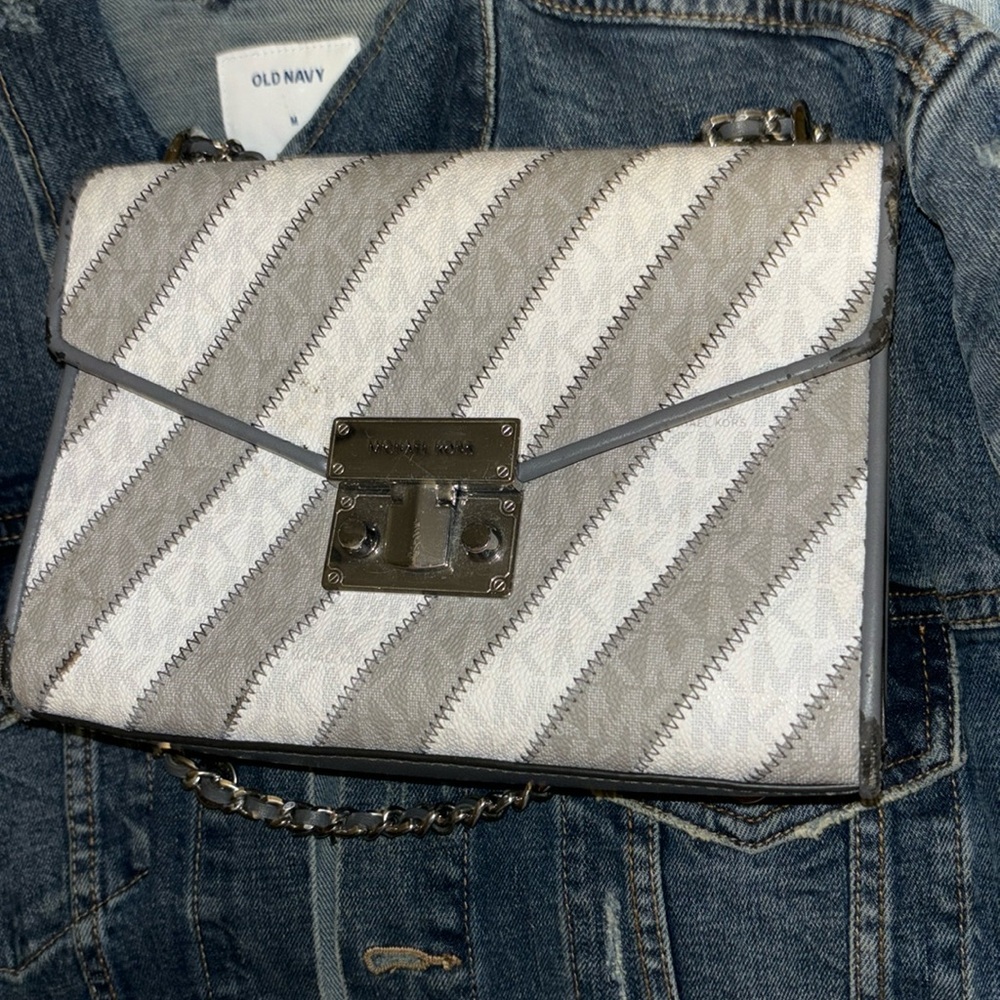 Striped Michael Kors purse